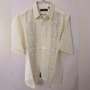 stem Ivory Embroidered Casual Shirt